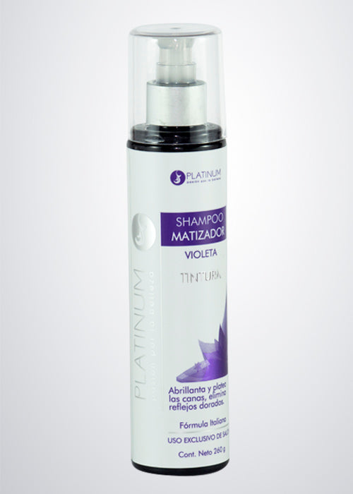 Shampoo Matizador Platinum Cubre Canas Y Reflejos 260 gr