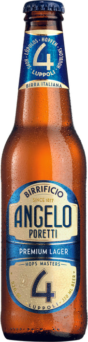 Cerveza Premium Lager 4 Luppoli Angelo Poretti Italia 24 Pza