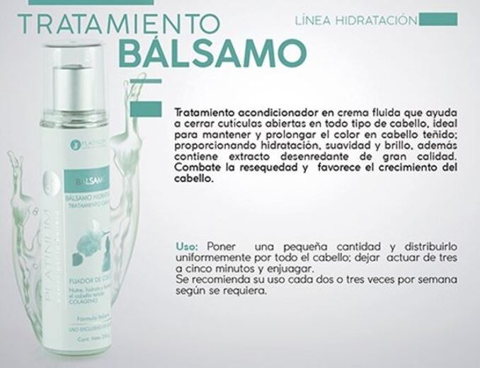 Tratamiento Balsamo Protector Del Cabello Colorado Platinum 250 gr