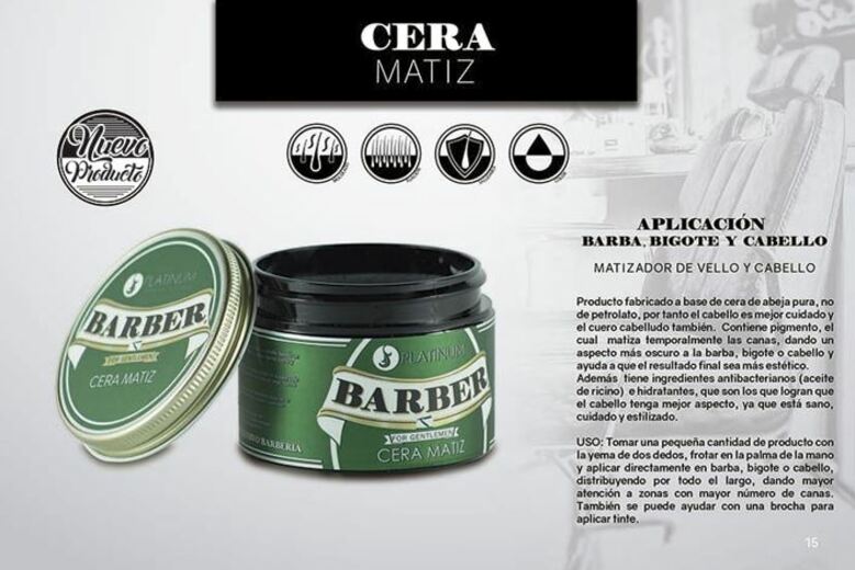 Cera Matiz Para Barba Bigote Y Cabello Barber 150 gr