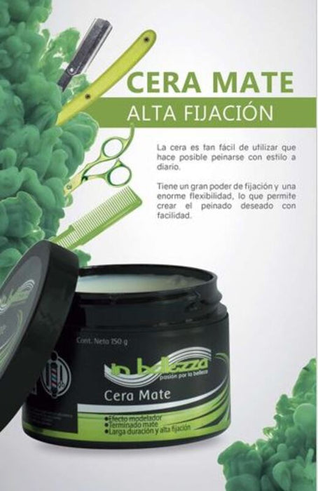 Cera Mate Fijacion Maxima Para El Cabello In Bellezza 150 gr