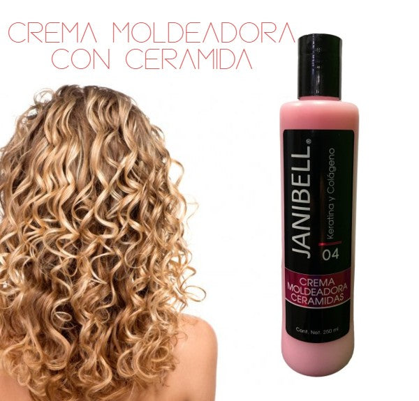 Crema Moldeadora Para El Cabello Peinados Janibell 250 ml