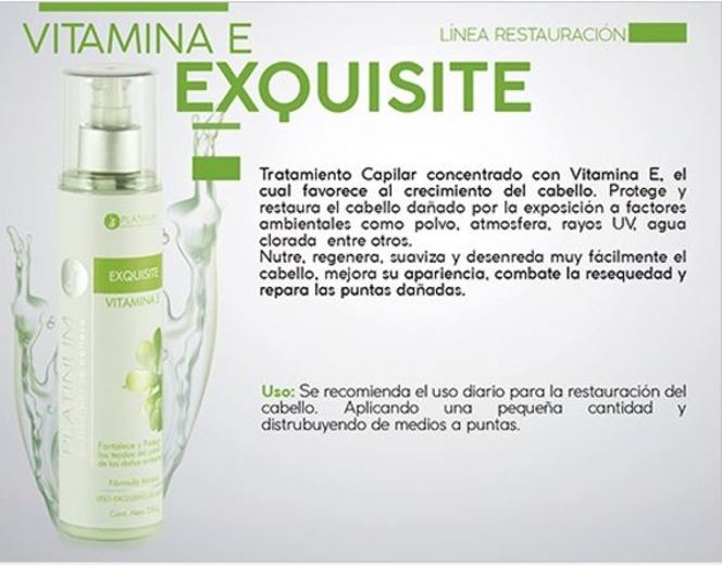 Tratamiento Restaurador Nutriente Vitamina E Exquisite 250 gr