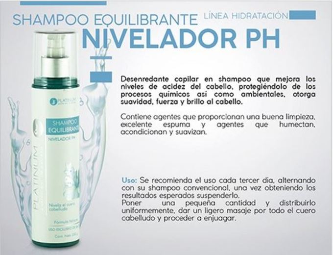 Shampoo Equilibrante Nivelador Ph Del Cabello Platinum 250 gr