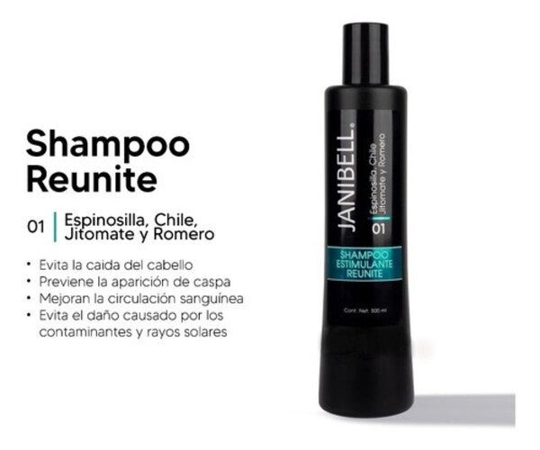 Shampoo Estimulante Crecimiento Anticaida Cabello Janibell 500 ml