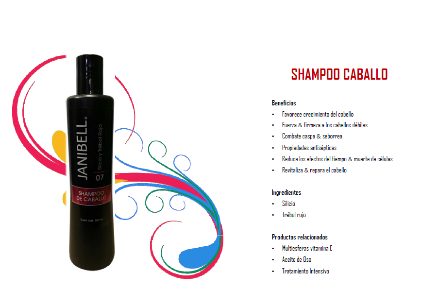 Shampoo Caballo Crecimiento Cabello Largo Fuerte Janibell 500 ml