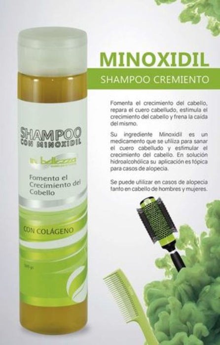 Shampoo Crecimiento con Minoxidil In Bellezza 500 gr