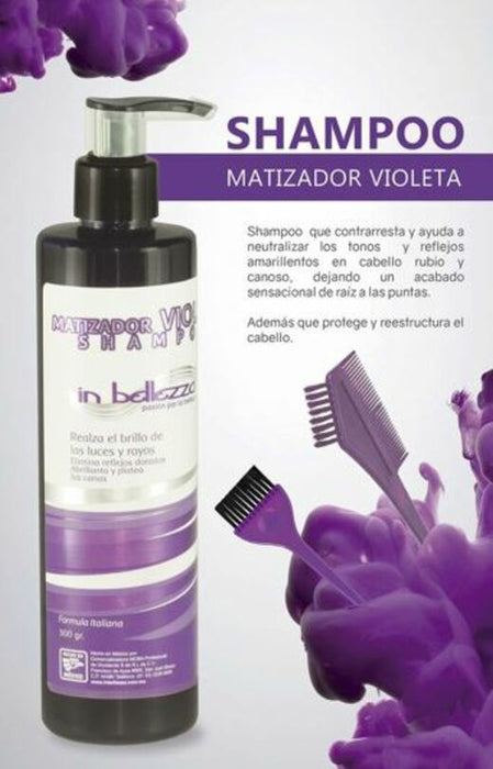 Shampoo Matizador Cabello Rubio In Bellezza 300 gr