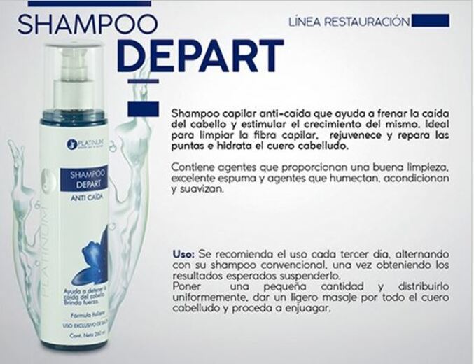 Shampoo Depart Anticaida Platinum 260 Ml