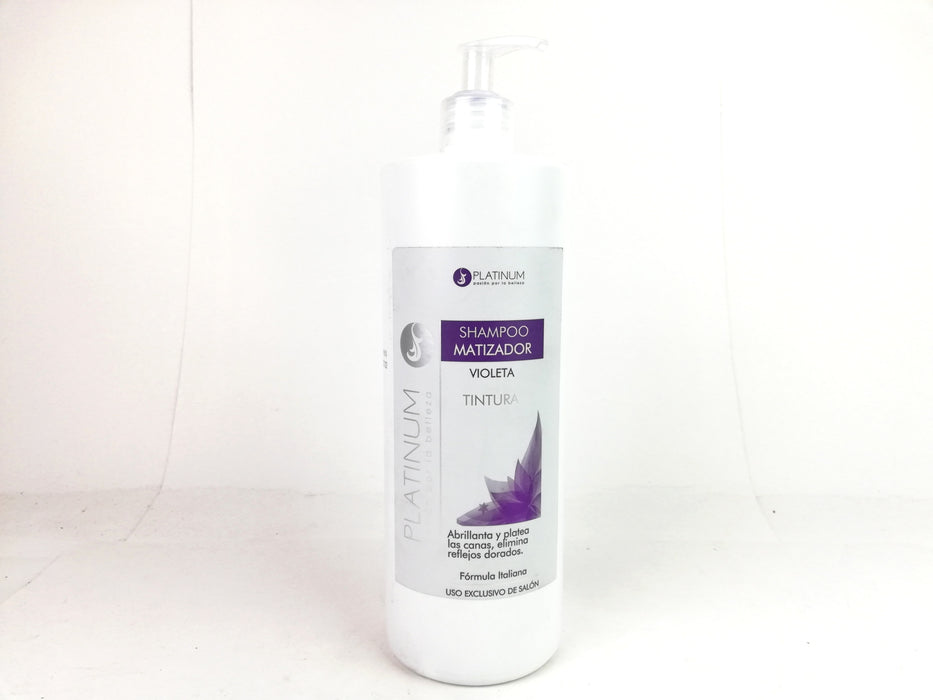 Shampoo Matizador Platinum Cubre Canas Y Reflejos 1 Lt