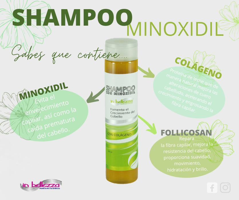 Shampoo Crecimiento con Minoxidil In Bellezza 500 gr