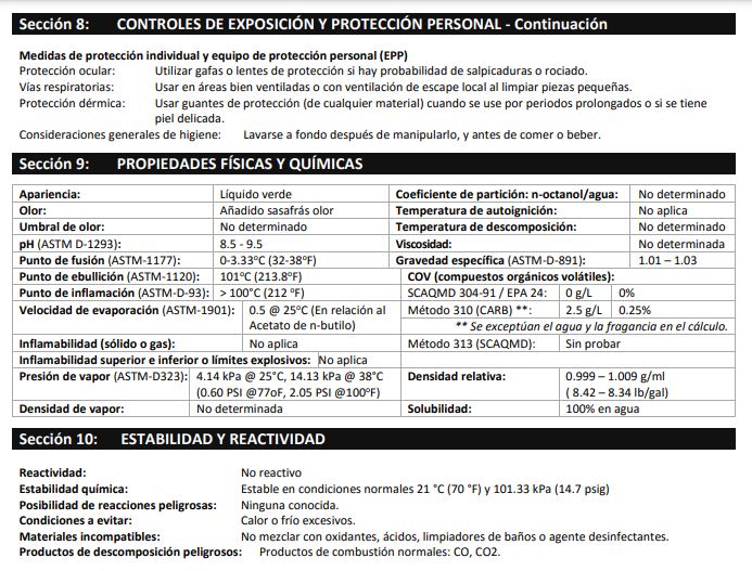 Limpiador Desengrasante Multiuso Proposito Simple Green 5gal